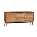 **Technische titel in het Nederlands:** moderne houten dressoir met drie lades en minimalistisch design